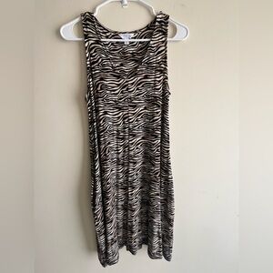 Zebra Print Sleeveless Dress